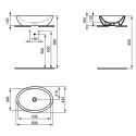 Умывальник-чаша IDEAL STANDARD Strada O 60 x 42 см, черный - шпилька
