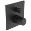 Pirmssienas termostata dušas sistēma IDEAL STANDARD Ceratherm C100, ar 200 mm kazeja galvu, melni matētu, KCT20XG
