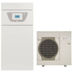 Тепловой насос воздух - вода 4,5 кВт BAXI PBS-i 4,5 MR E FS2 со встроенным котлом 180 л, одинарный