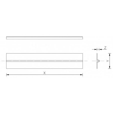 Alumīnija plāksne ar vienu rievu MEPAfloor 16-17 mm (120-1000) / 0,40 mm