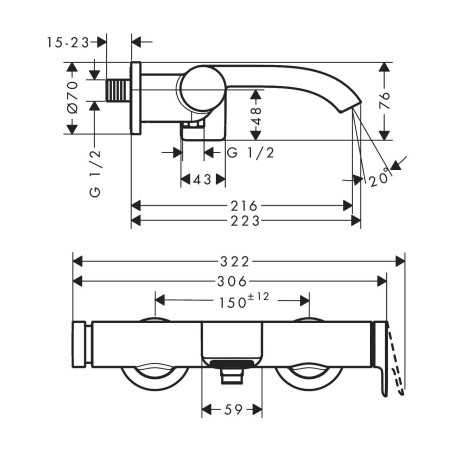 Vannitoasegisti HANSGROHE Vivenis, 75420700