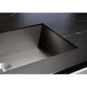 Мойка BLANCO ZEROX 700-U, темная сталь, темная сталь, без эксцентрикового клапана установлена под столешницей