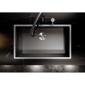 Virš stalviršio montuojama plautuvė BLANCO ZEROX 700-IF, tamsusis plienas, Dark Steel, be ekscentrinio ventilio