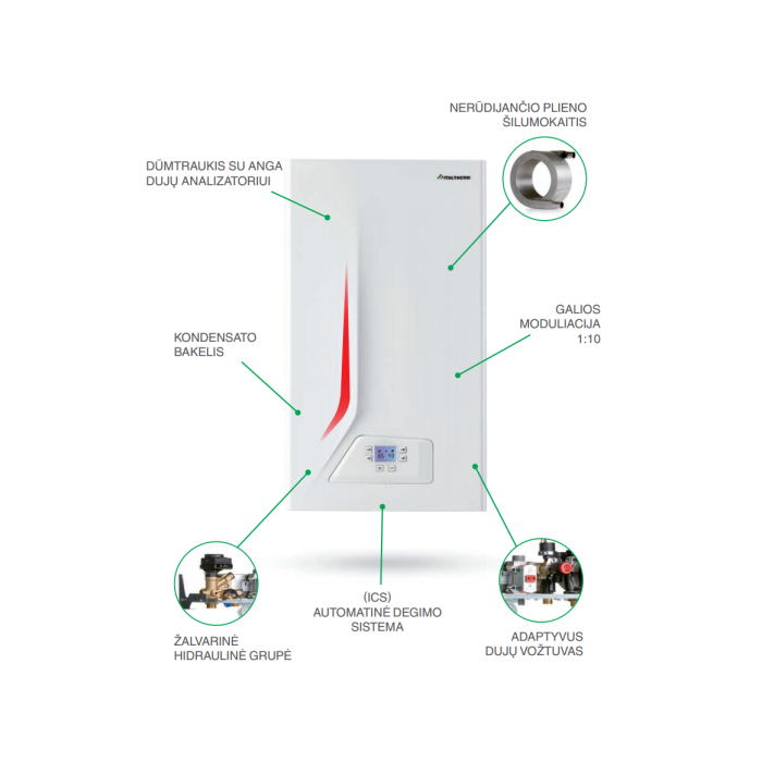 Gas condensing boiler ITALTHERM City Class 35 K with instantaneous water treatment