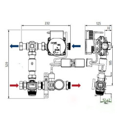 Underfloor heating mixing unit KERMI x-Net, SFERSS00003