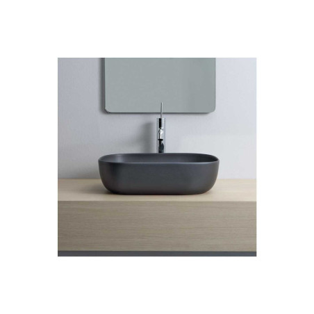 Washbasin-bowl SCARABEO Glam 560 x 390 mm, black-matte