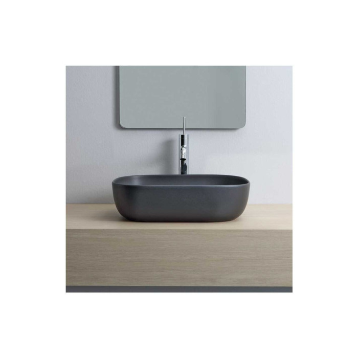 Izlietnes trauks SCARABEO Glam 560 x 390 mm, melnmatēts