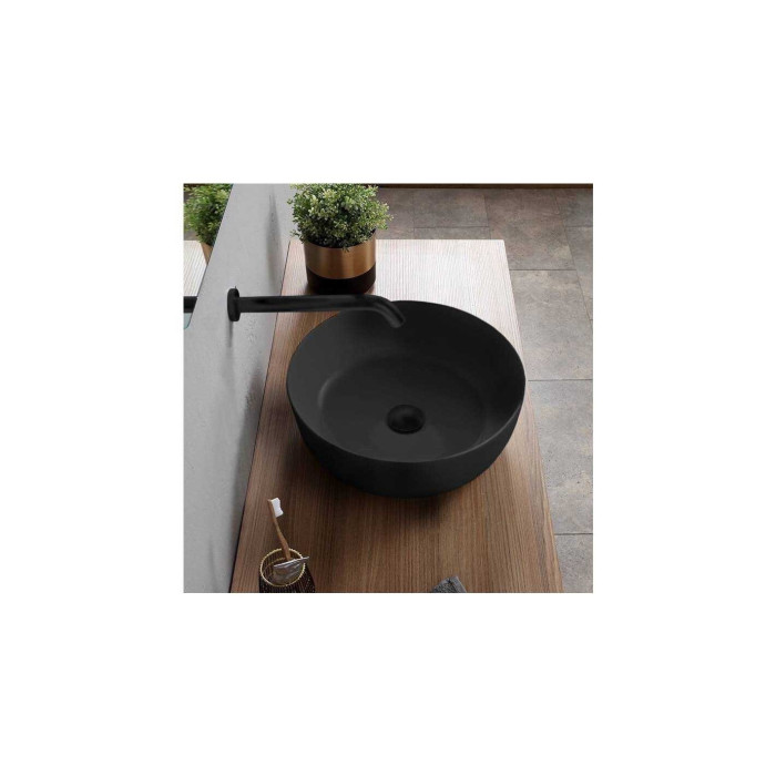 Valamu-kauss SCARABEO Glam 390 mm, must-matt