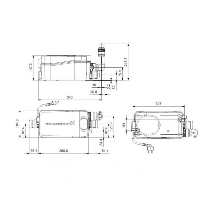 Reoveepuhasti - pumpla GRUNDFOS Sololift2 D-2