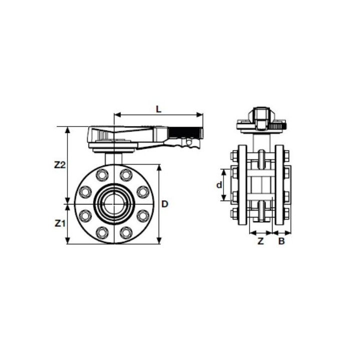 Siiber äärikuadapteritega PVC-U PİMTAŞ 200 (PN10), veekindel