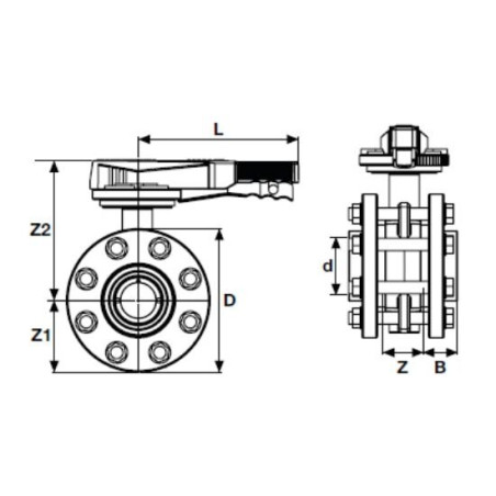 Siiber äärikuadapteritega PVC-U PİMTAŞ 110 (PN10), veekindel