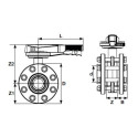 Siiber äärikuadapteritega PVC-U PİMTAŞ 110 (PN10), veekindel