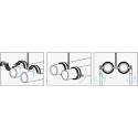 Metallist hoidik topelt mürasummutusvoodriga NICZUK METALL 1"" (31-34 mm), M8