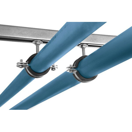 Metāla turētājs ar dubultu vītni un trokšņu slāpēšanas starpliku NICZUK METALL 1/4"" (13-16 mm), M8-M10