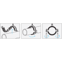 Metalinis laikiklis su dvigubu sriegiu ir triukšmo slopinimo įdėklu NICZUK METALL 1/4"" (13-16 mm), M8-M10