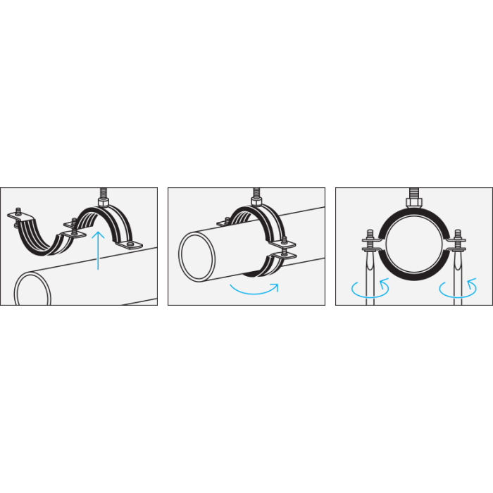 Metallist hoidik topeltkeerme ja mürasummutusvoodriga NICZUK METALL 1/4"" (13-16 mm), M8-M10