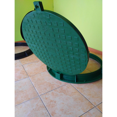 Plastist taaskasutus-/süvenduskaevude kate 780 PE (roheline)