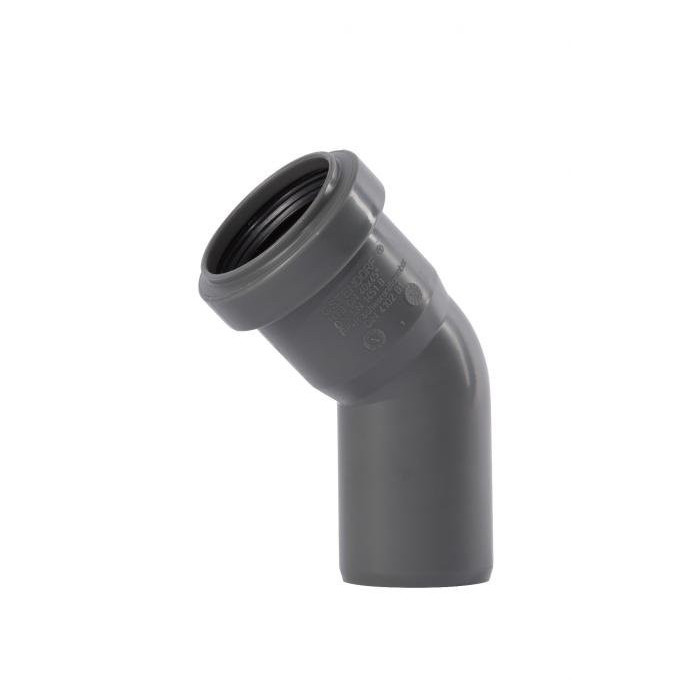 Internal sewage elbow WAVIN Optima 40 x 67°, gray