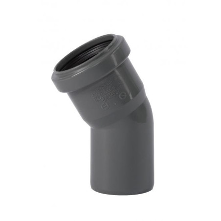 Iekšējo notekūdeņu elkonis WAVIN Optima 50 x 30°, pelēks