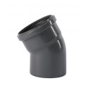 Vidaus nuotekų alkūnė WAVIN Optima 110 x 30°, pilka