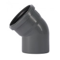 Internal sewage elbow WAVIN Optima 110 x 45°, gray