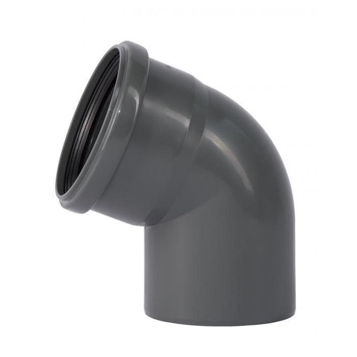 Internal sewage elbow WAVIN Optima 110 x 67°, gray