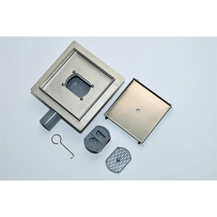 Shower stairway Vline360Pro with grille for pasting tiles, extra low so 56 mm