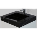 Washbasin is installed on the furniture VITRAZ 610 x 559 mm, black marble