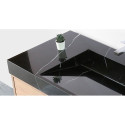 The washbasin is mounted on the furniture VITRAZ 1220 x 559 mm, black marble