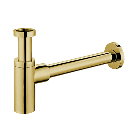 Siphon for washbasin OMNIRES, strewn with gold feathers