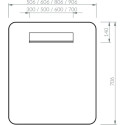 Peegel RAVAK STRIP I 900x700 mustad LED kühvlid