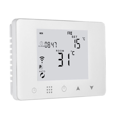 Wireless overhead room thermostats Wiriless, white