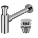 Praustuvo sifono is a dugno vožtuvo Click Clack set LUXURY P1 universalus, chromuotas