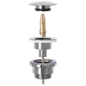 Washbasin siphon is a bottom valve Click Clack set LUXURY P1 universal, chrome plated