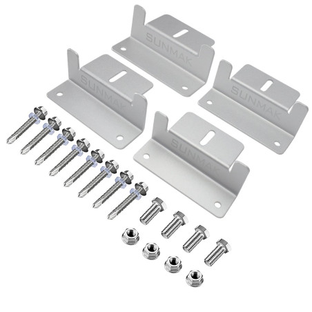 Z sets for fixing solar modules on flat roofs