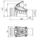 Check valve for drain KARMAT DN 50, courts