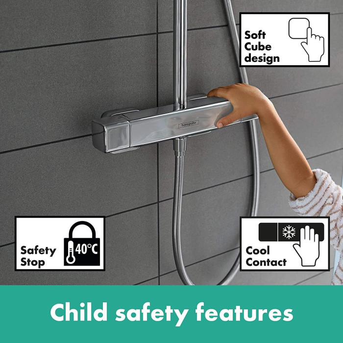 Thermostatic rain shower system HANSGROHE Croma E Showerpipe 280 1 jet, 27630000