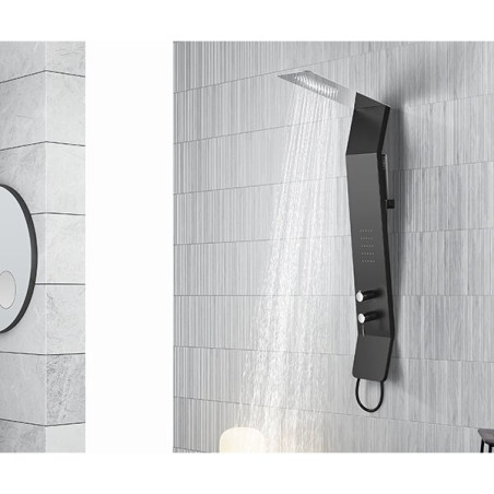 Душевая панель MEPAshower Black-Al 717 с термостатом