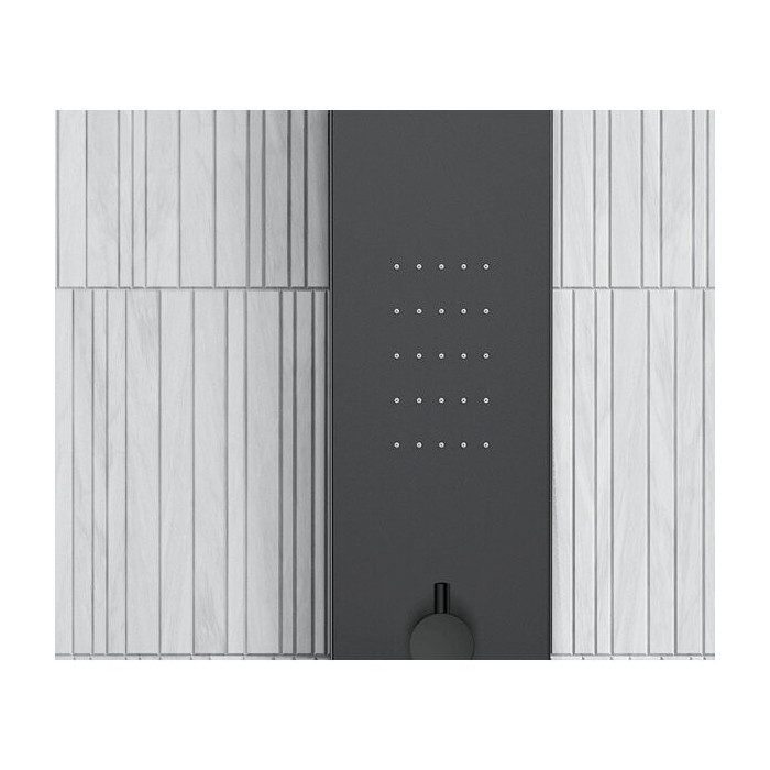 Dušo panelė MEPAshower Black-Al 717 su termostatiniu maišytuva