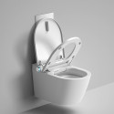 Peatatud WC bideefunktsiooniga Rimless istme ja kaanega