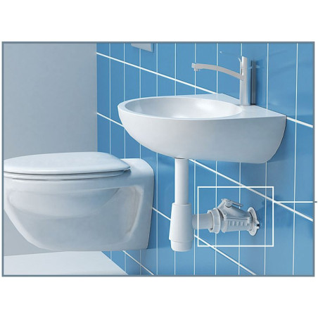 Pretvārsts notekām ar stiprinājumu KARMAT DN 50, jutsu