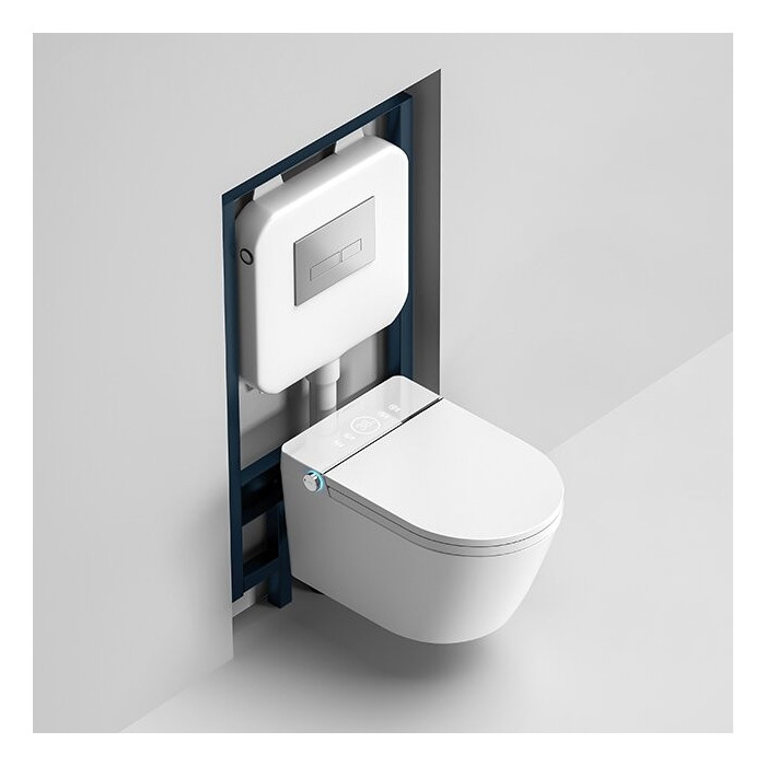 Peatatud WC bideefunktsiooniga Rimless istme ja kaanega