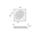 Use stone shower tray PAA Art KV (Choice of different sizes)