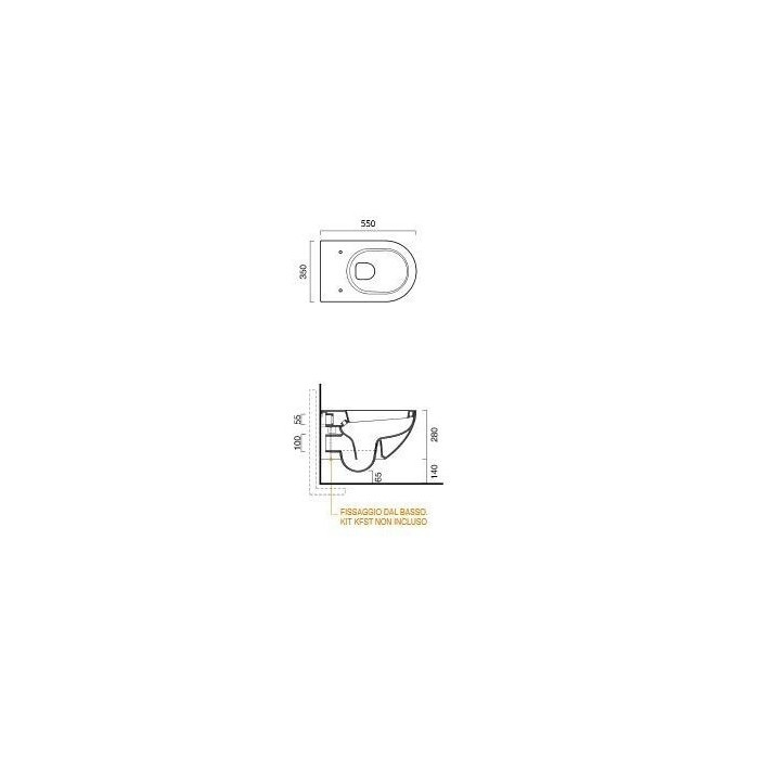 Rippuv tualettruum CATALANO Sphere Rimless Slim Slow suletava kaanega, must-matt
