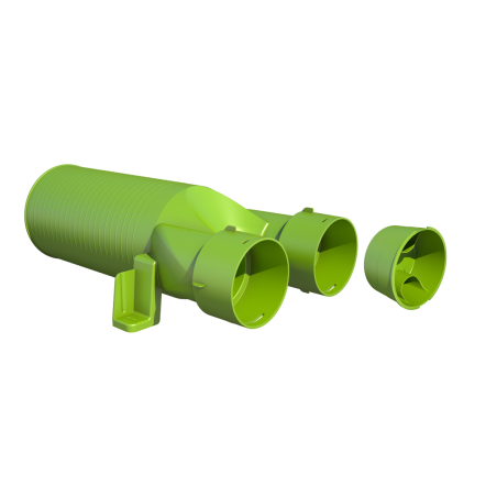 Difuzora kaste 180° UBBINK Air Excellent Dn 125 - 2 x Dn 75