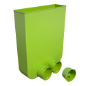 Plastmasas grīdas režģa kaste UBBINK Air Excellent 309 x 86 mm - 2 x Dn 75