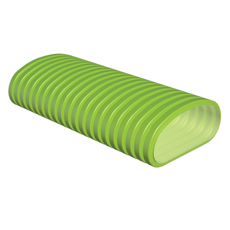 Plastmasas daļēji elastīgs ovāls kanāls UBBINK 100 x 50 mm - 50 m