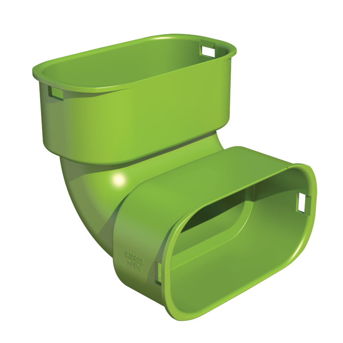 Elkonis 90° vertikāls UBBINK Air Excellent 100 x 50 mm