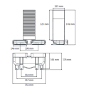 Diffuser box 90° UBBINK Air Excellent Dn 125 - 2 x Dn 140 x 50 mm