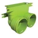 Адаптер UBBINK Air Excellent 2 x Dn 75 - Dn 140 x 50 мм